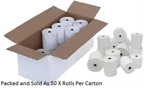 Postron 50 Rolls Budget Range Thermal Paper Till Rolls White
