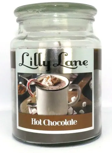 Lilly Lane Hot Chocolate Scented Candle Large Lidded Mason