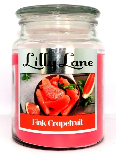 Lilly Lane Grapefruit Scented Candle Large Lidded Mason