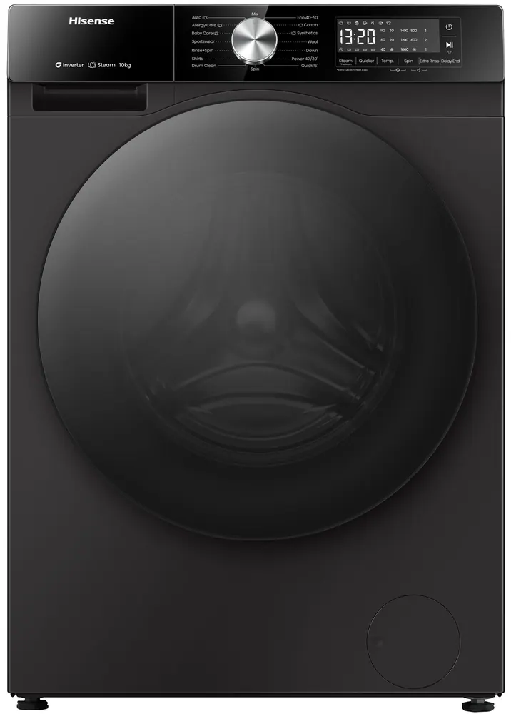 Hisense 10kg Premium Black Front Loader Washing Machine