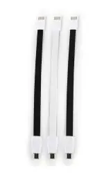 Whizzy Black and White Designer 3 Pack Micro USB Charge Cable