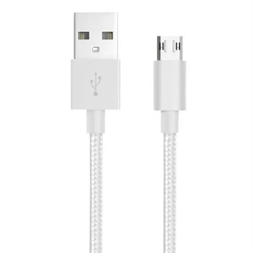Whizzy White Reversible Micro USB Charge And Data Sync Cable