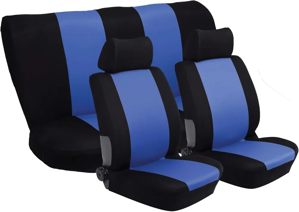 Stingray Nexus 6 Piece Car Seat Cover Set Black and Blue