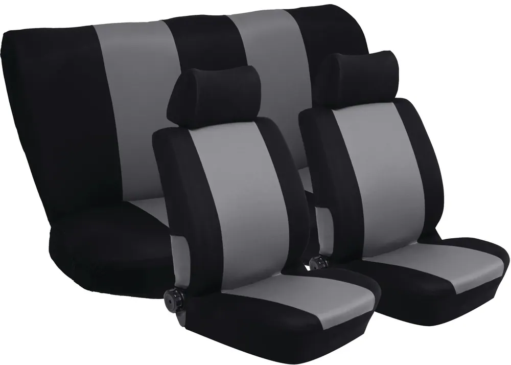 Stingray Nexus 6 Piece Car Seat Cover Set Black and Grey