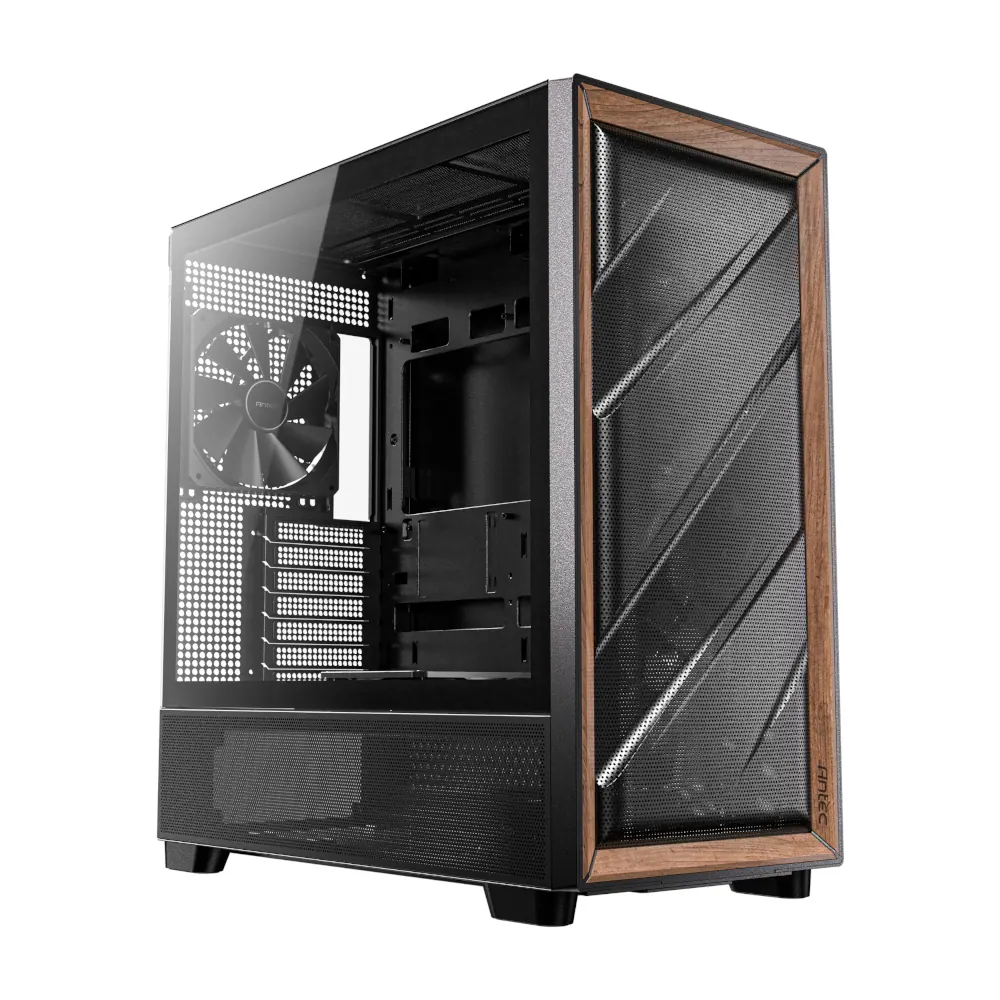Antec ATX WOOD Mid Tower Gaming Chassis – Black