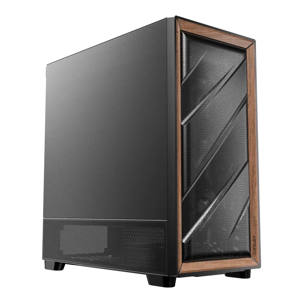 Antec E-ATX | ATX | Micro-ATX | ITX Mid-Tower Gaming Chassis Wood Front Panel- Black