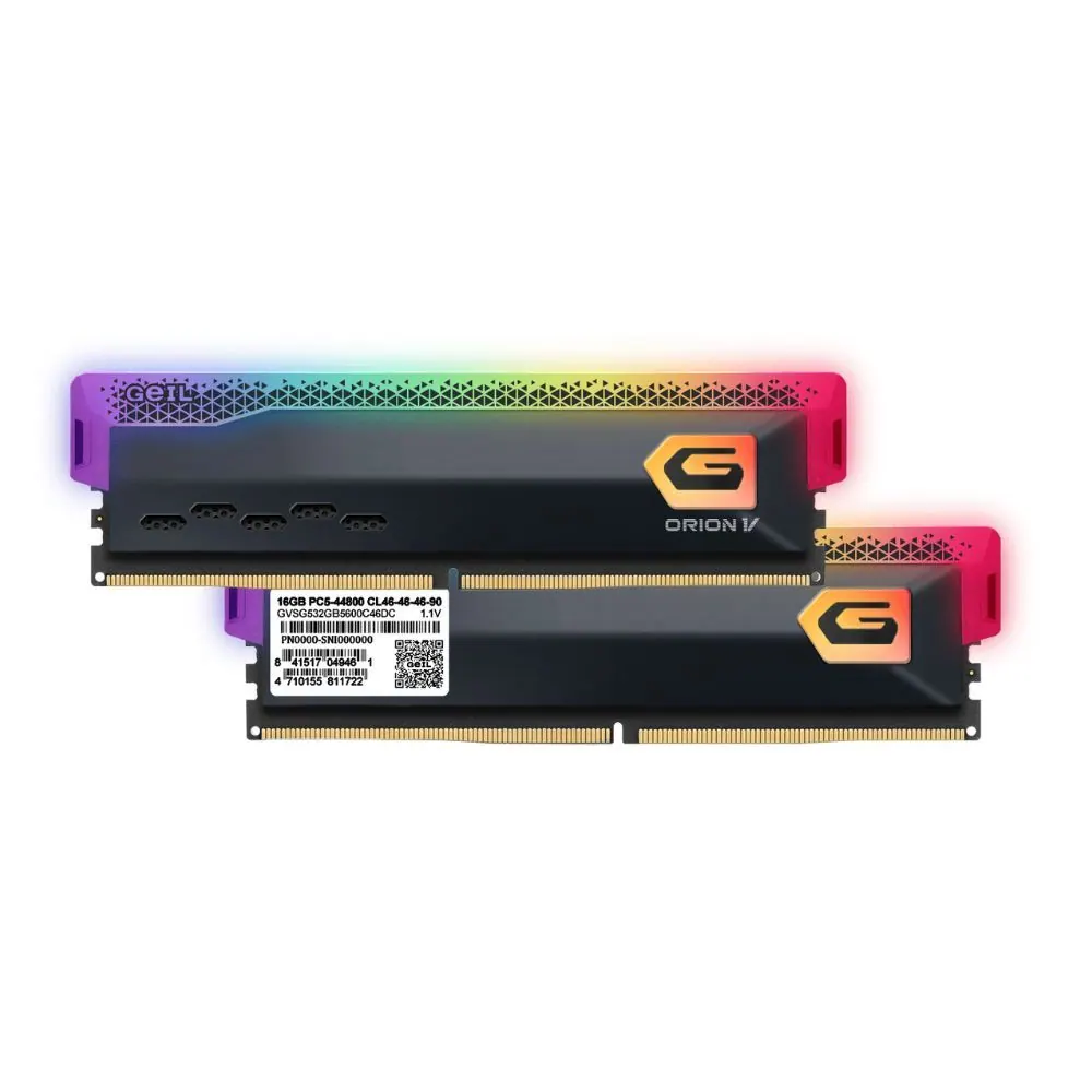 Geil Aquarius RGB 32GB KIT(2X16GB) 6000MHz DDR5 Desktop Gaming Memory - Black
