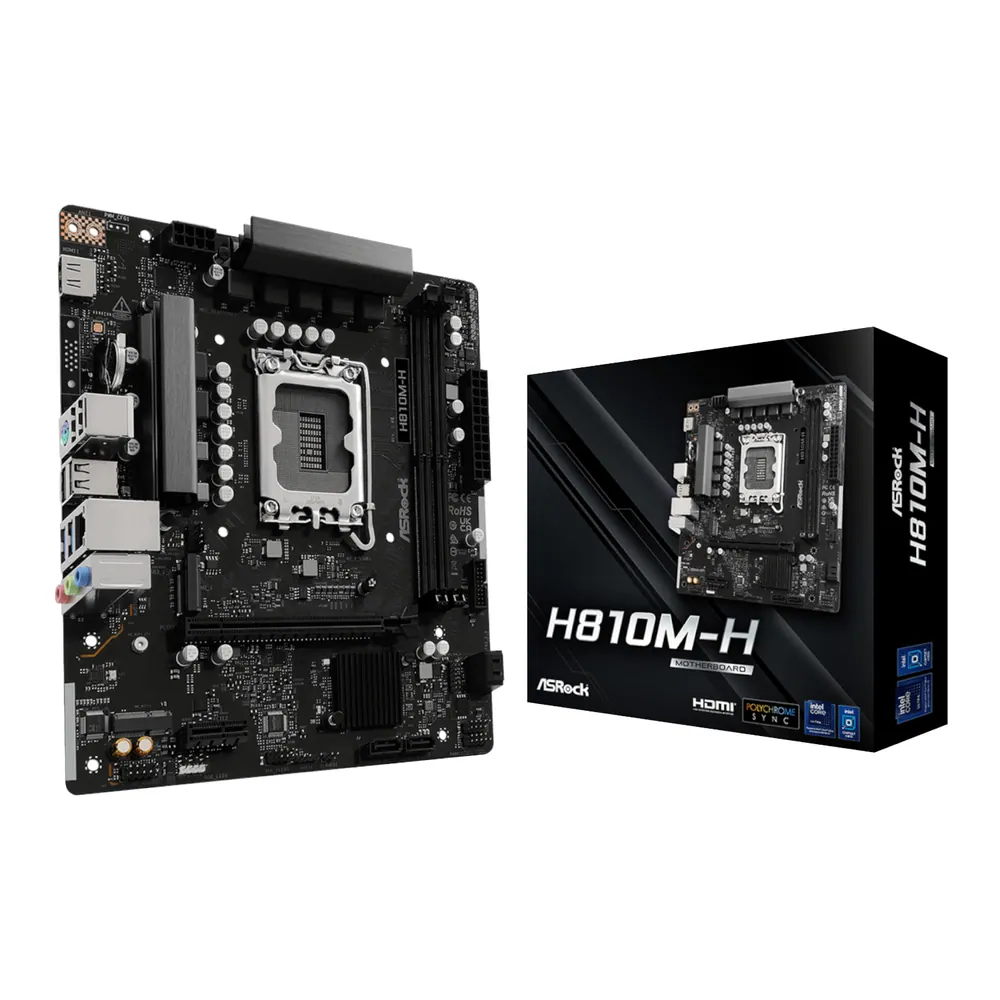 ASRock Intel LGA1851 Micro ATX Motherboard – Black