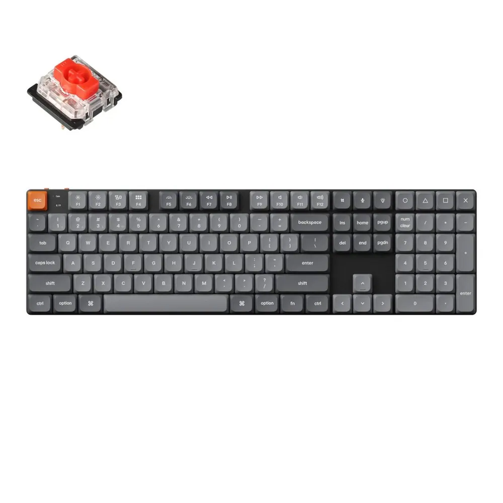 Keychron K5 Max QMK/VIA 100% Brown Hot-Swap RGB Low Profile Wireless Custom Mechanical Keyboard