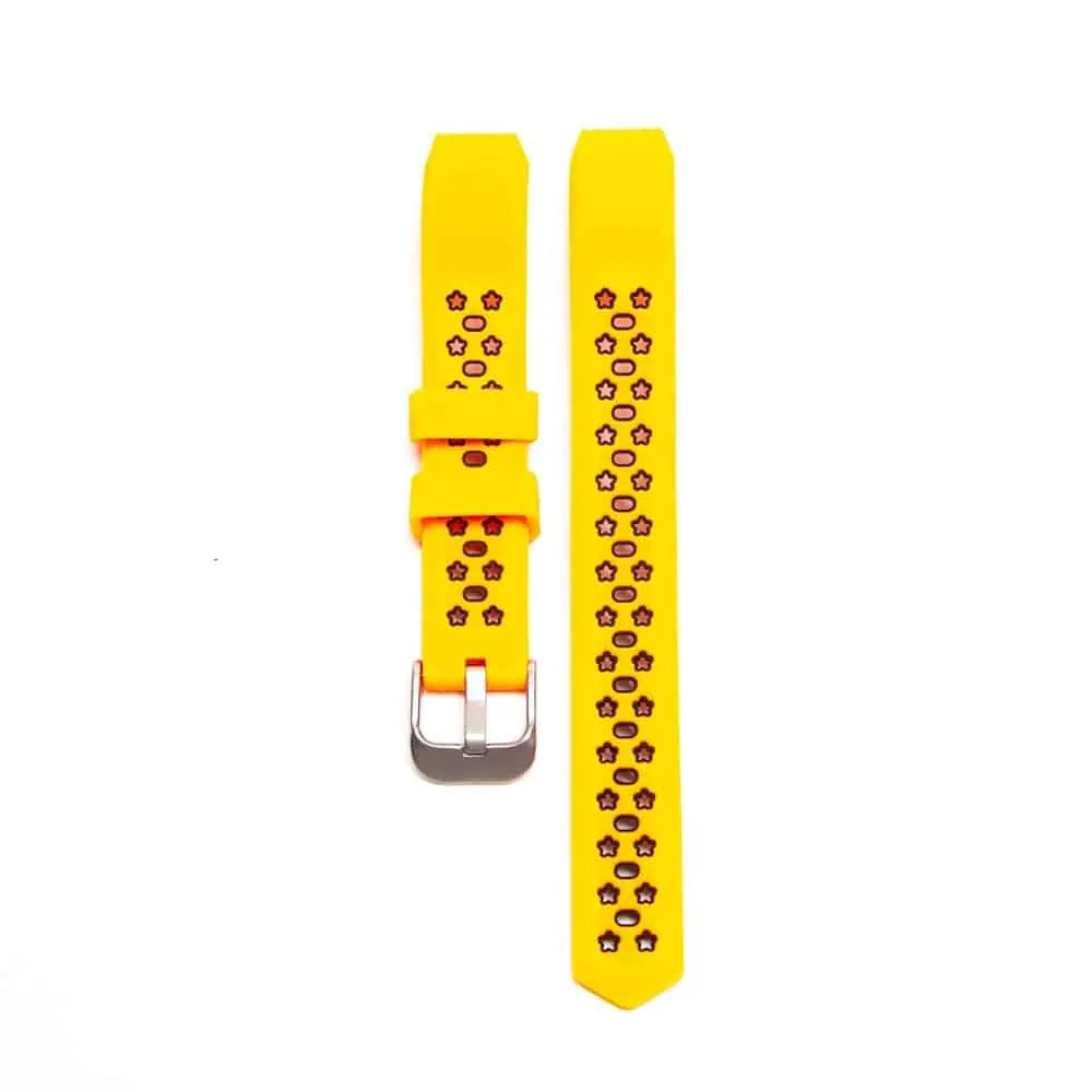 Silicone Strap With Stars for Fitbit Alta - Orange & Black