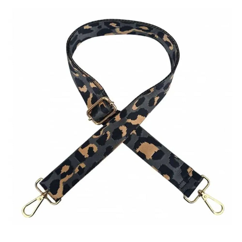 Handbag /Purse/Shoulder Canvas Replacement Strap - Grey Leopard