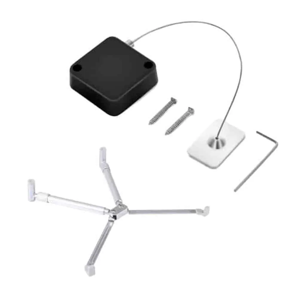 Adjustable Laptop Stand + Anti-Theft Retractable Cable Lock