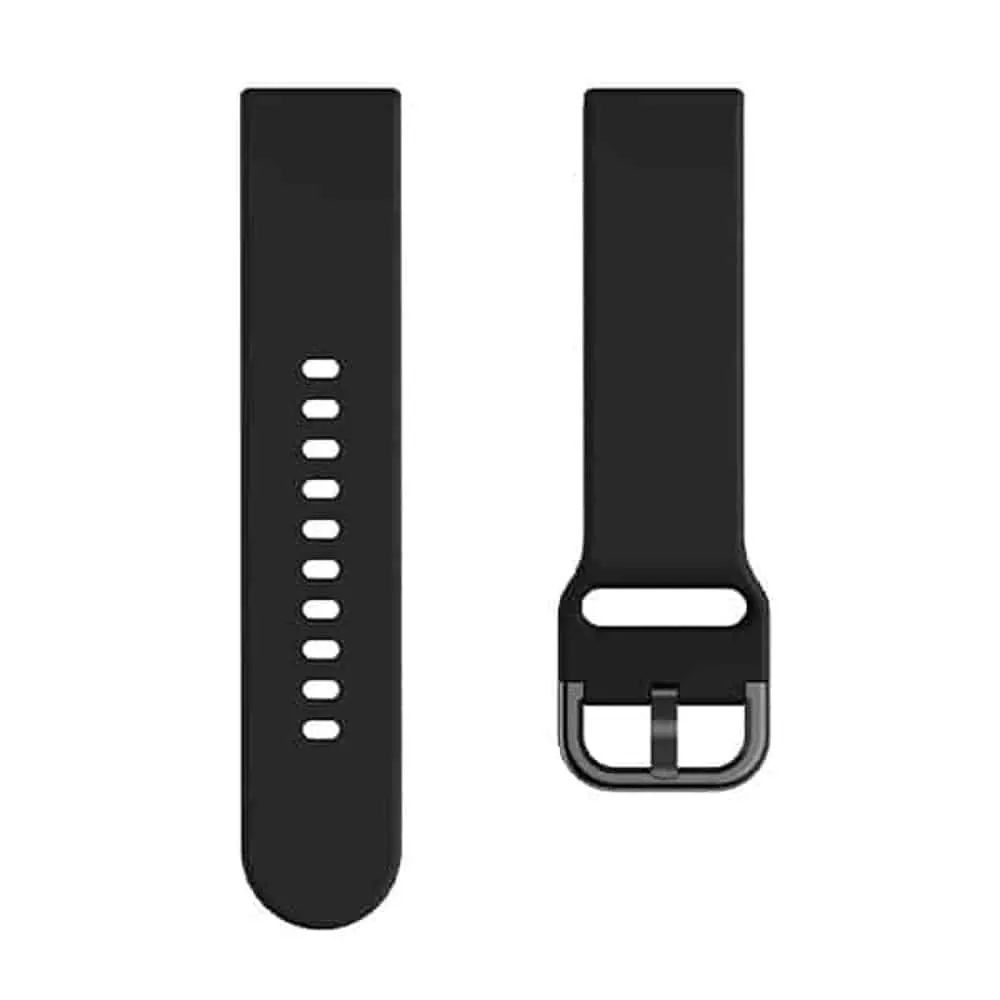 22mm Quick Release Silicone Strap - Black