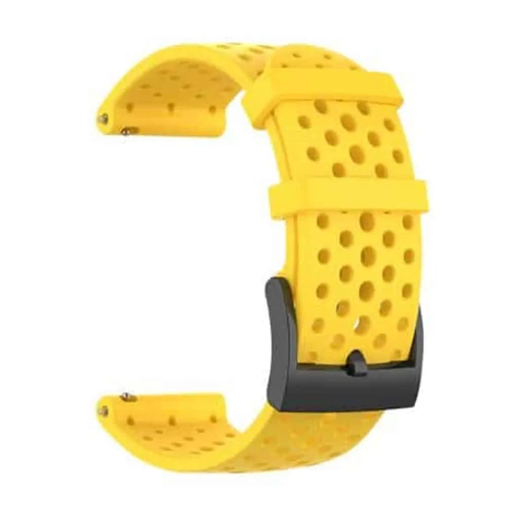24mm Silicone Strap for Suunto Spartan Sport - Yellow - M-L