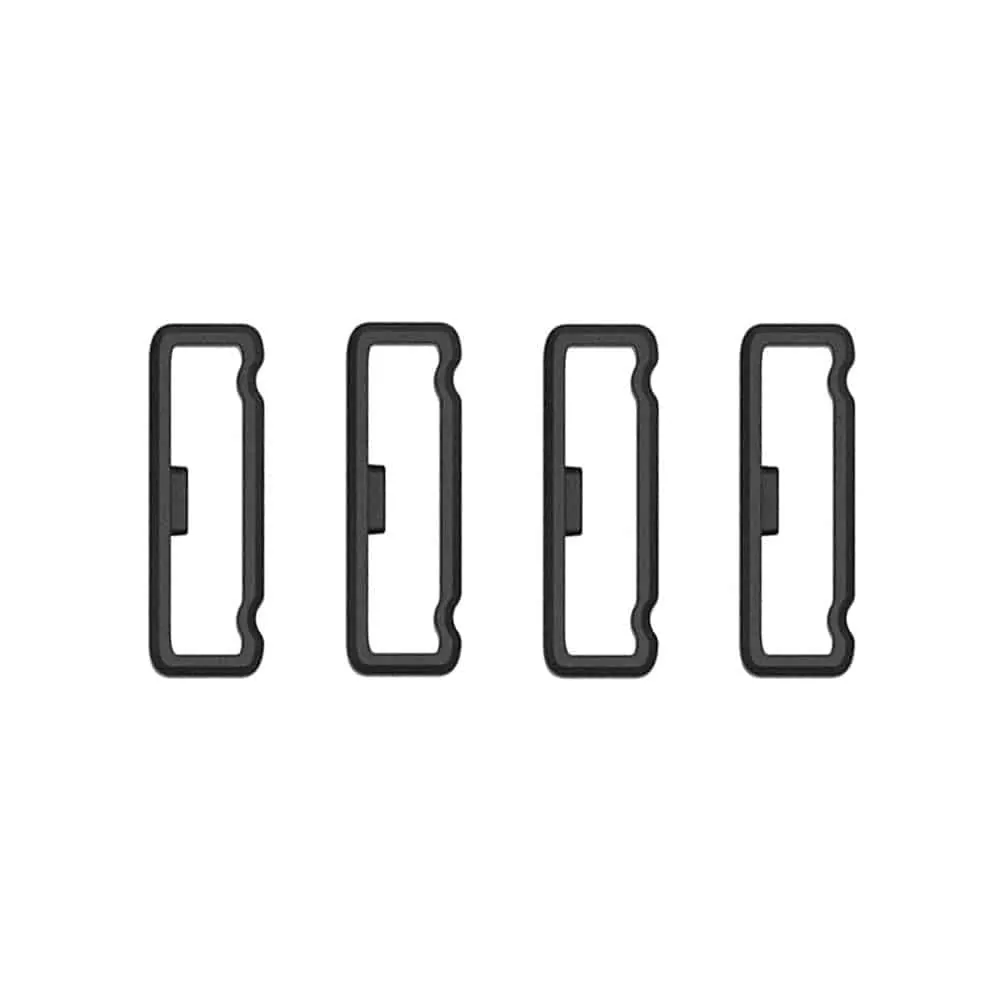 26mm PinFit Silicone Strap Loop Keepers (x4)- Black - Black, 1 Pack