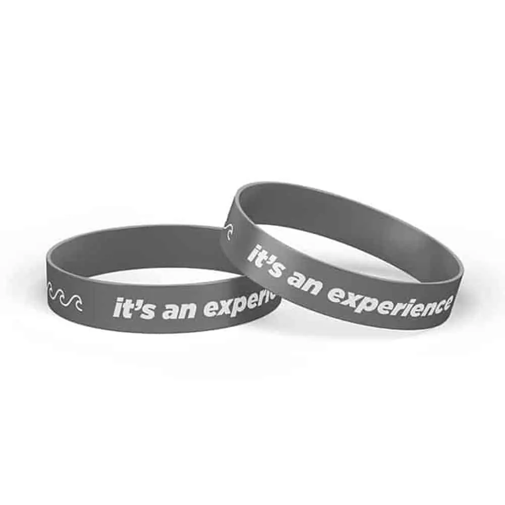 It's An Experience Silicone Wristband Bracelet - Grey - M