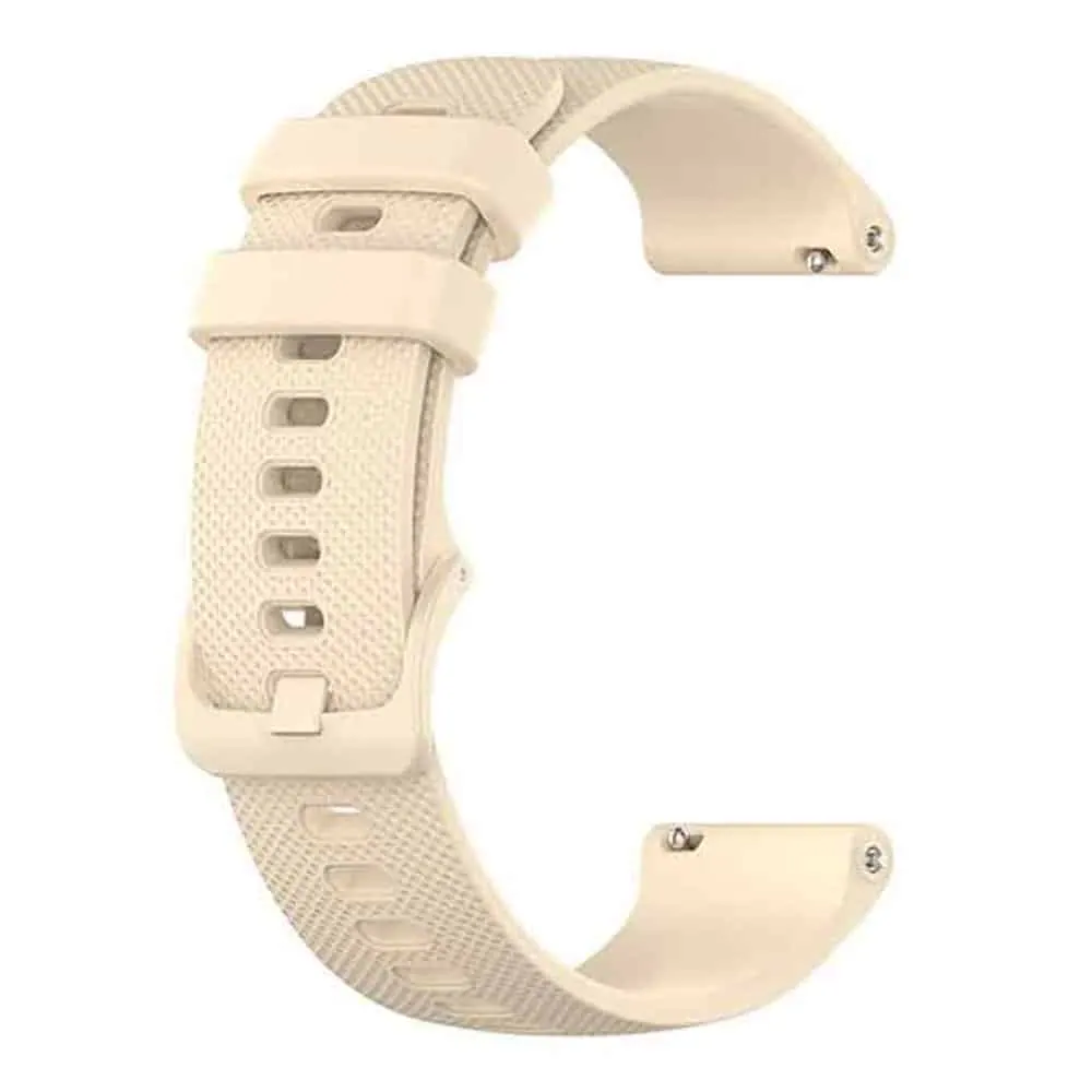 20mm Quick Release Silicone Strap - Beige, S-M