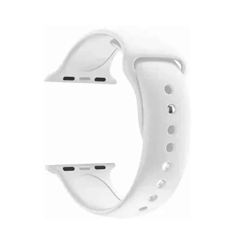 Silicone Strap for 38/40/41mm Apple Watch (M/L) - White