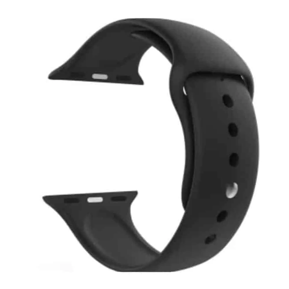 Silicone Strap for 38/40/41mm Apple Watch (S/M) - Black