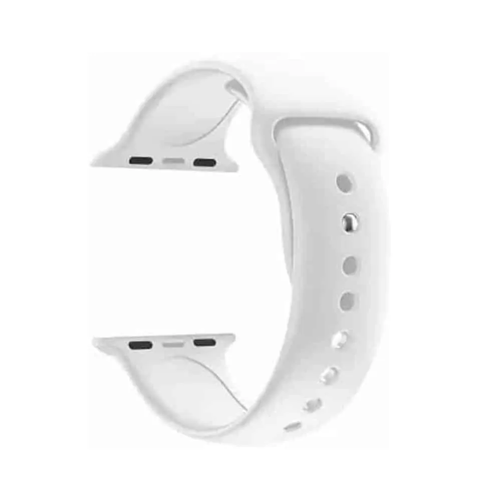 Silicone Strap for 38/40/41mm Apple Watch (S/M) - White