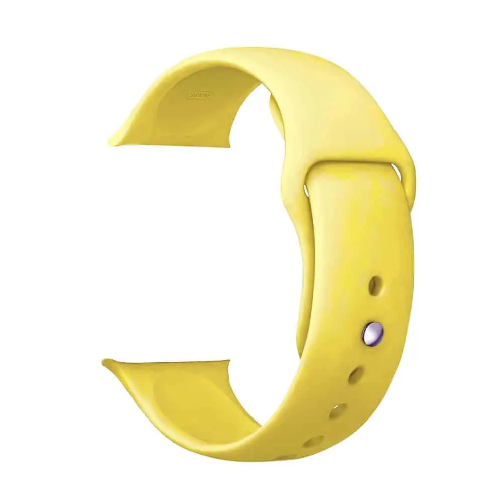 Silicone Strap for 38/40/41mm Apple Watch(M/L) - Yellow