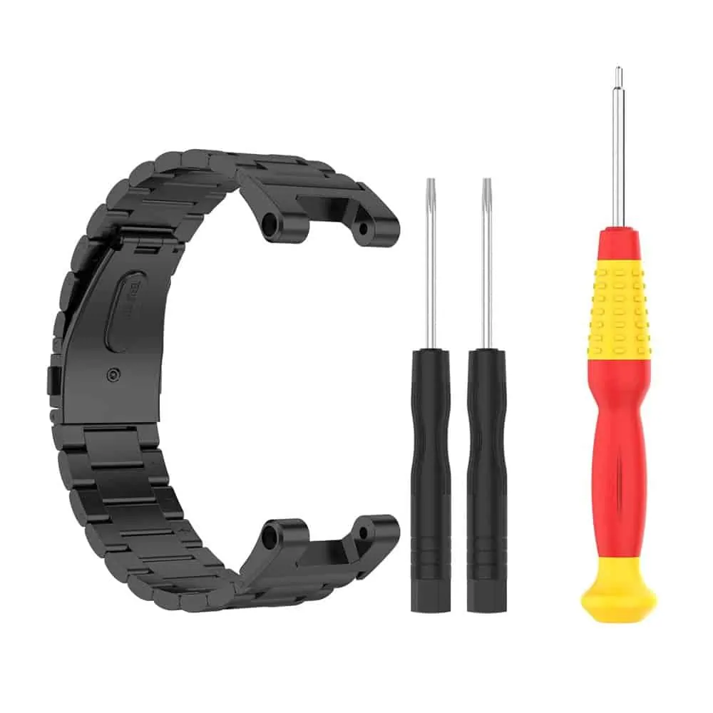 22mm Stainless Steel Strap w/ Tool for Amazfit T-Rex - Black