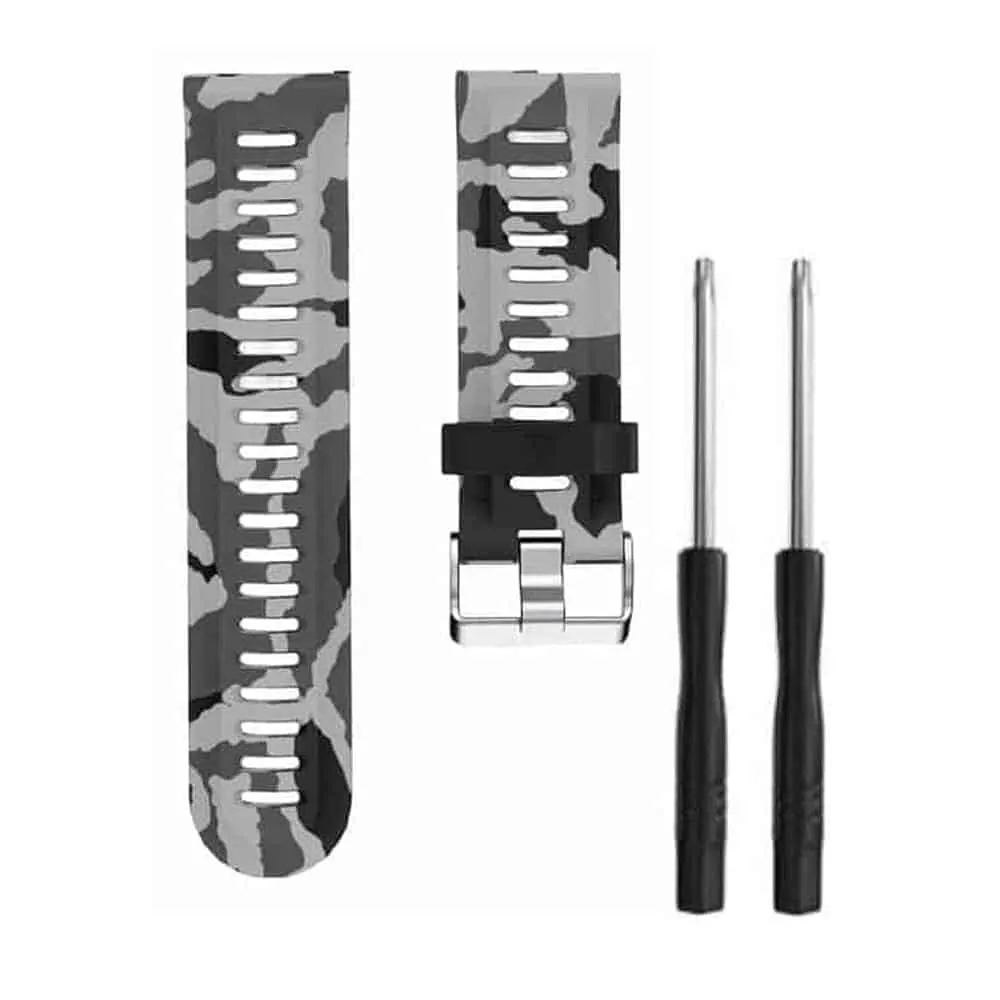 26mm EasyFit Silicone Strap for Garmin - Camo Dark Grey