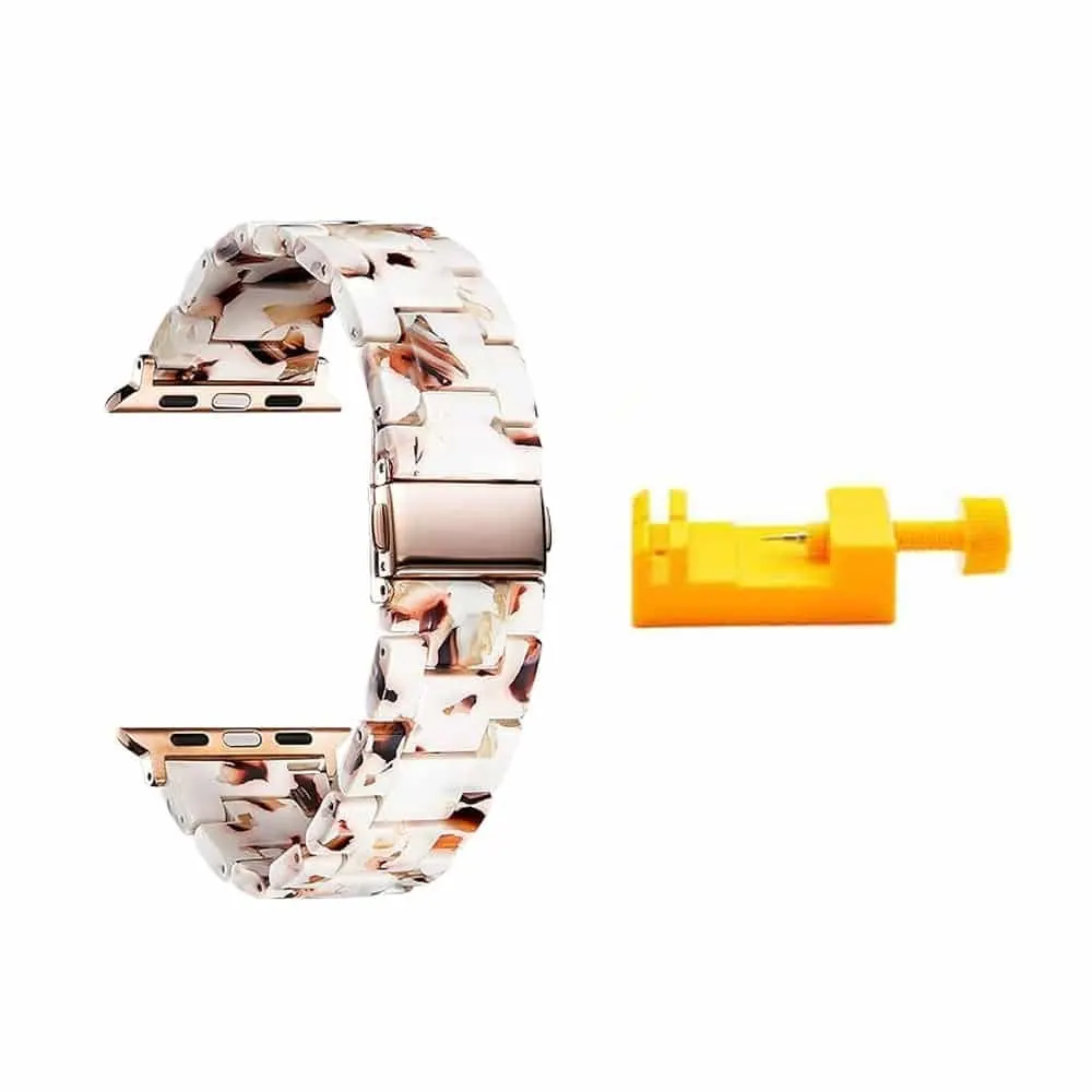 Resin Strap Compatible with iWatch & Tool - Spring Marble - L