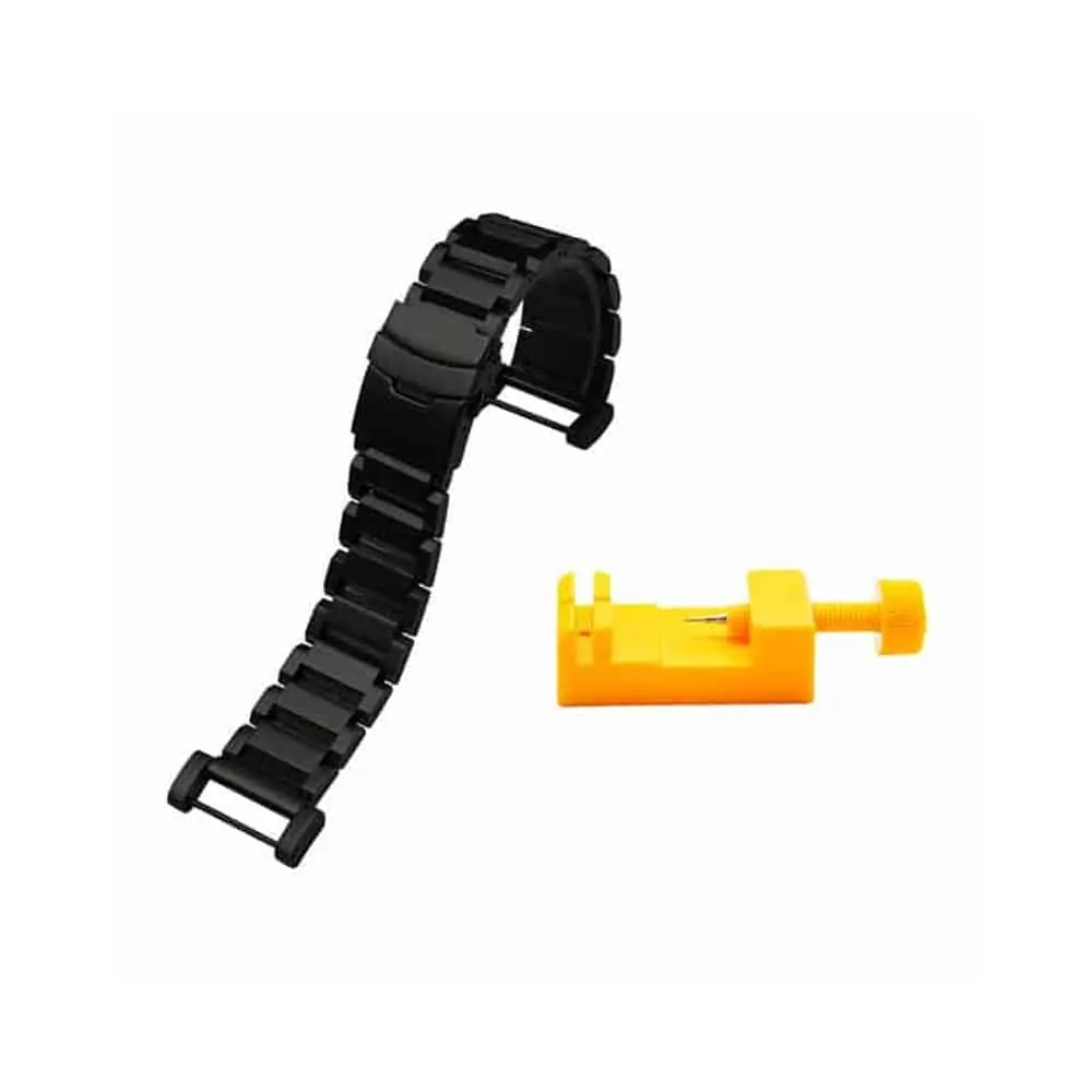 Stainless Steel Strap w/ Link Tool for Suunto Core- Black