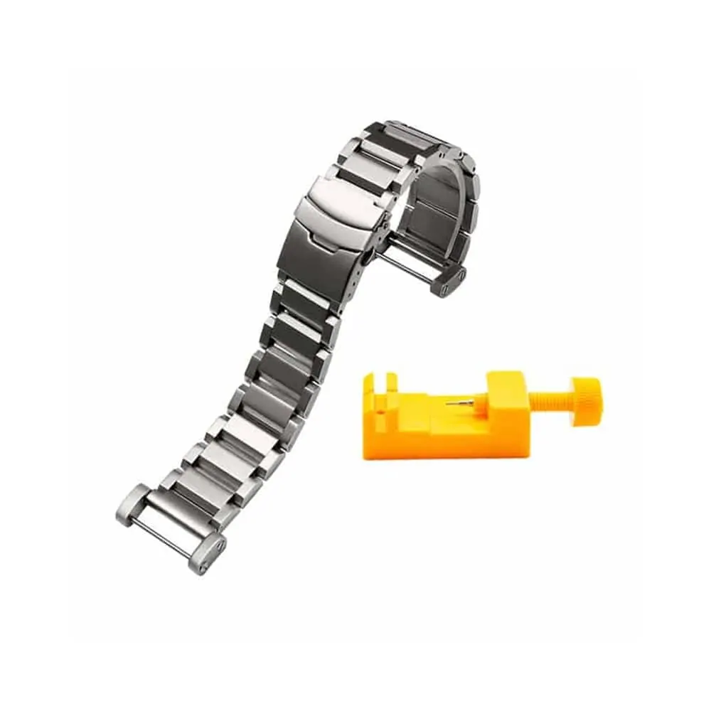 Stainless Steel Strap w/ Link Tool for Suunto Core- Silver