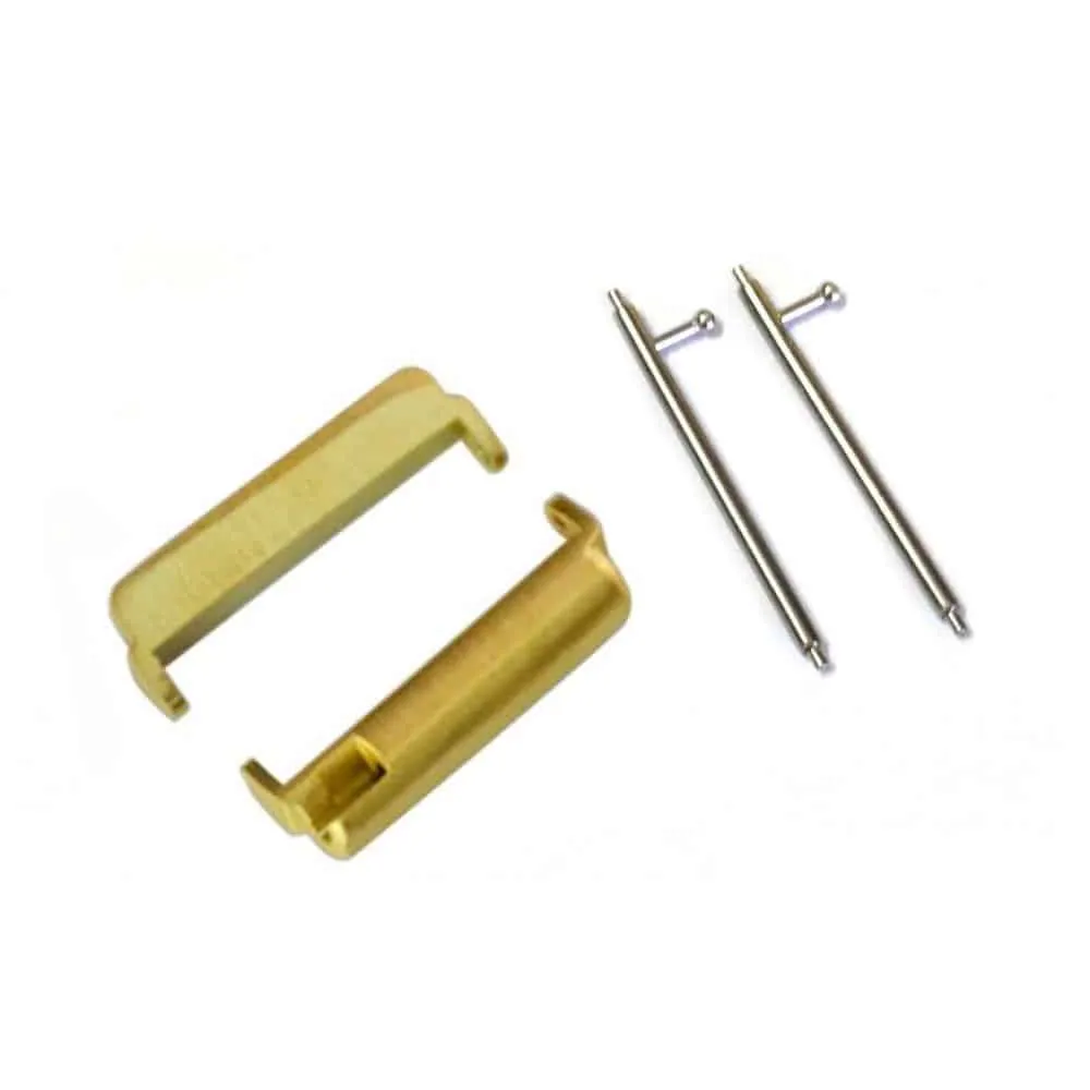 22mm Stainless Steel Adapter Connectors for Fitbit Versa- Gold