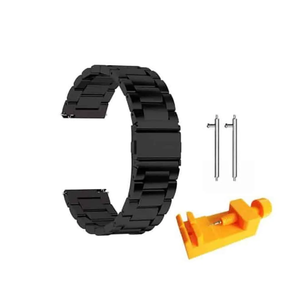 20mm Quick Release Stainless Steel Strap - Black