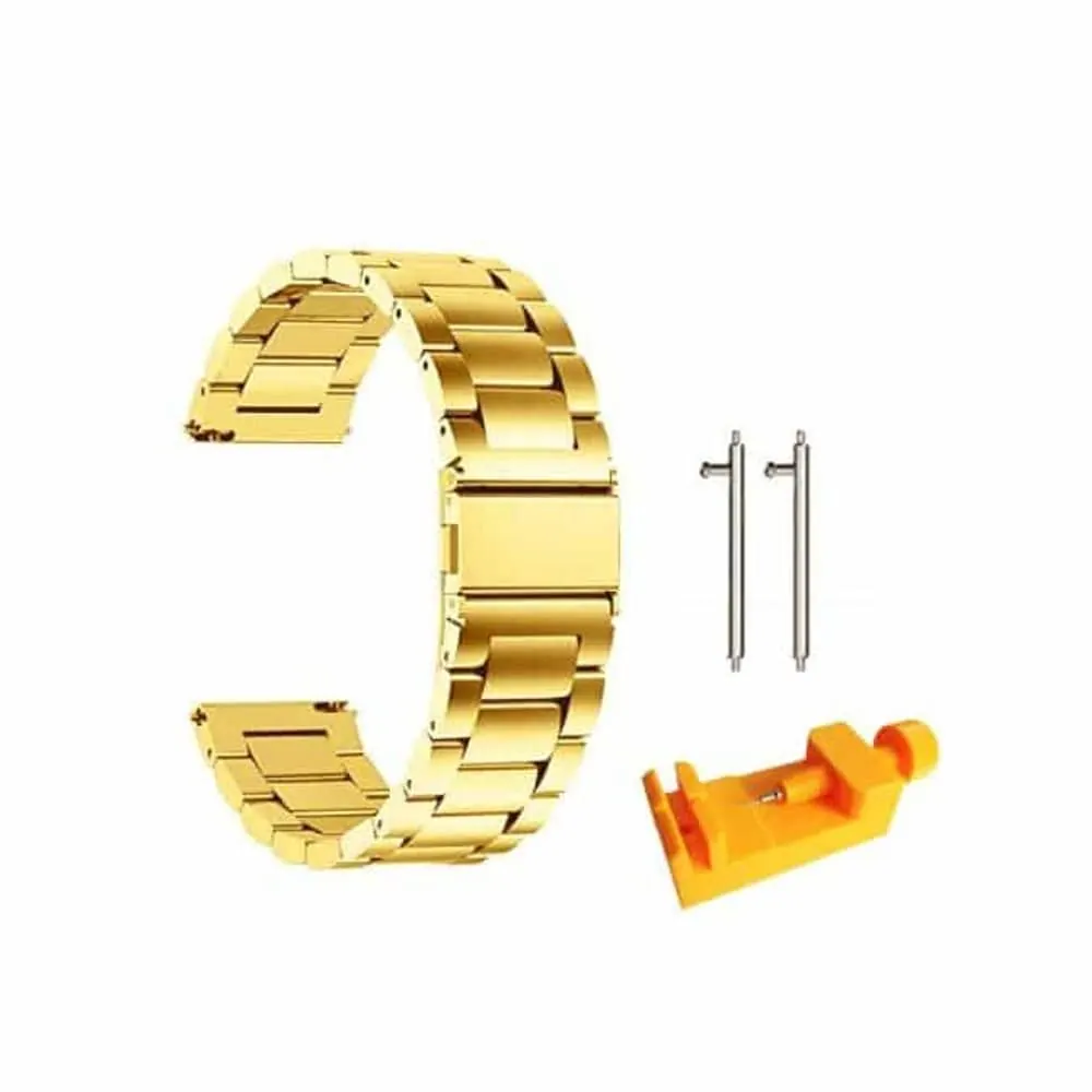 20mm Quick Release Stainless Steel Strap - Gold