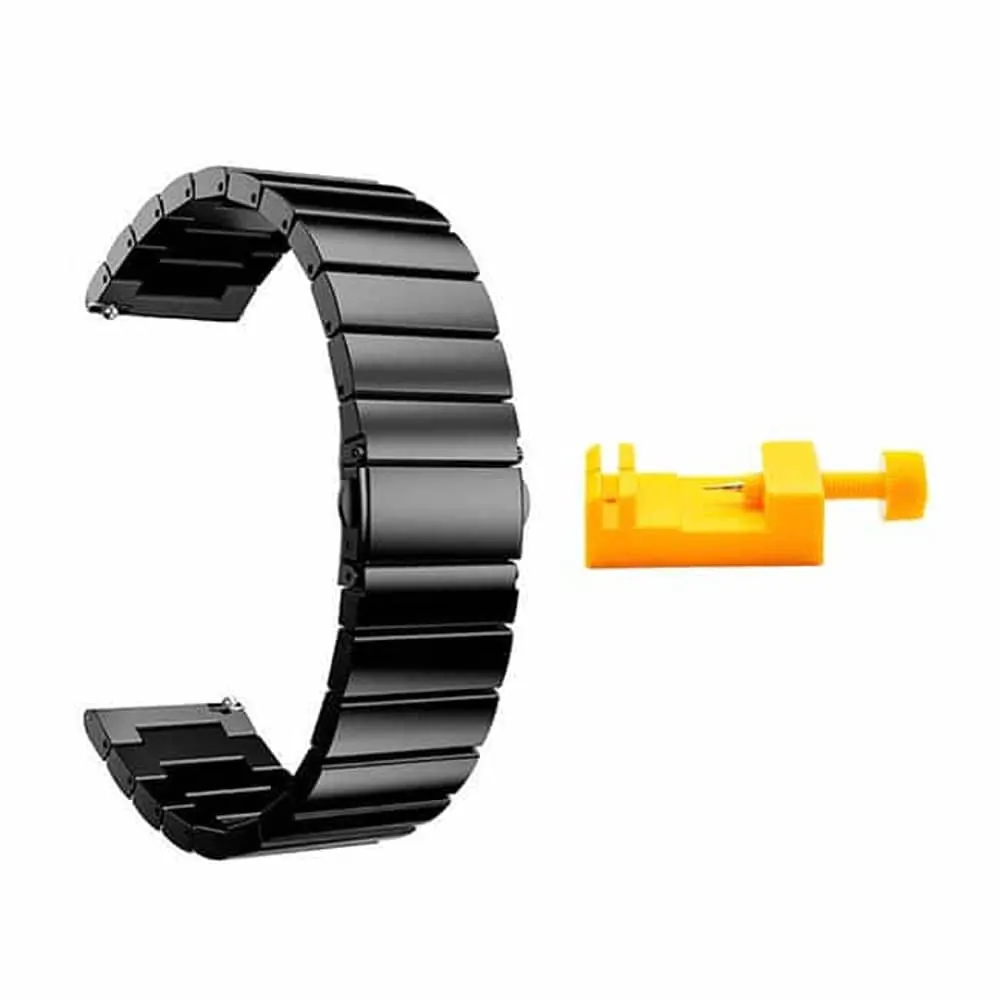 Stainless Steel Strap w/ Tool for Samsung Gear S2- Black