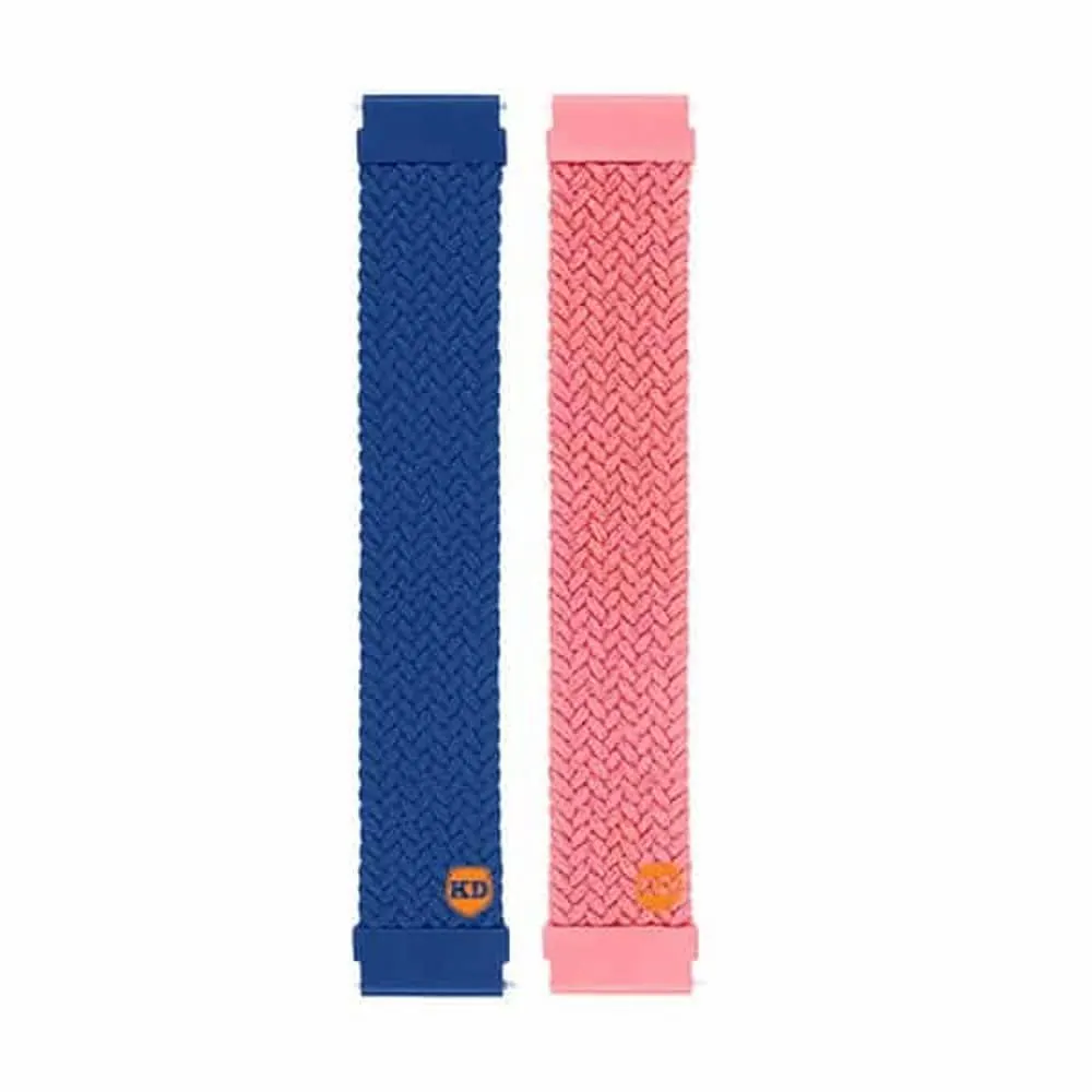 20mm PinFit Elastic Loop Strap- x2 Combo - Navy & Pink