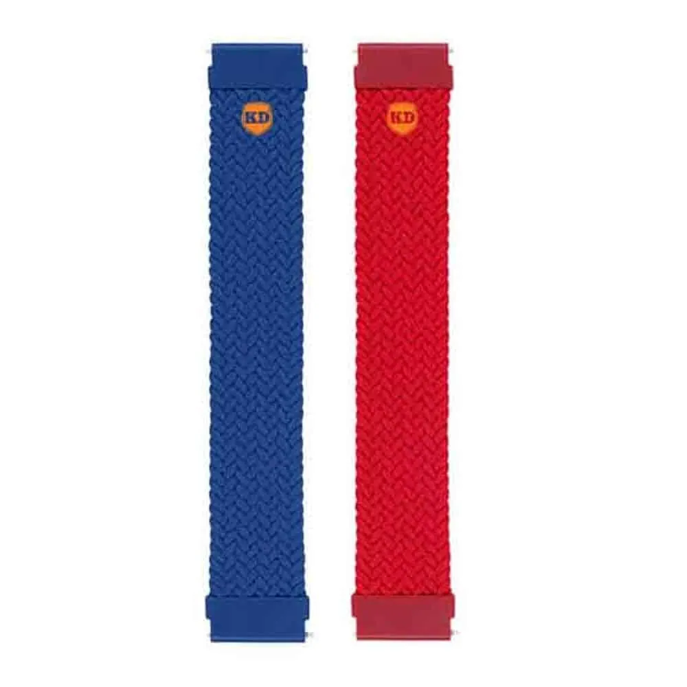 20mm PinFit Elastic Loop Strap- x2 Combo - Red & Navy