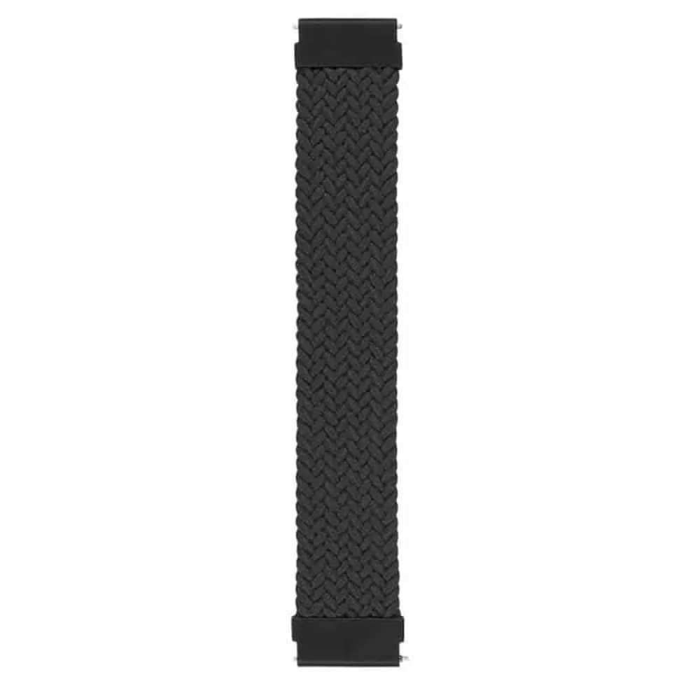 20mm PinFit Braided Elastic Loop Strap - Black, XS