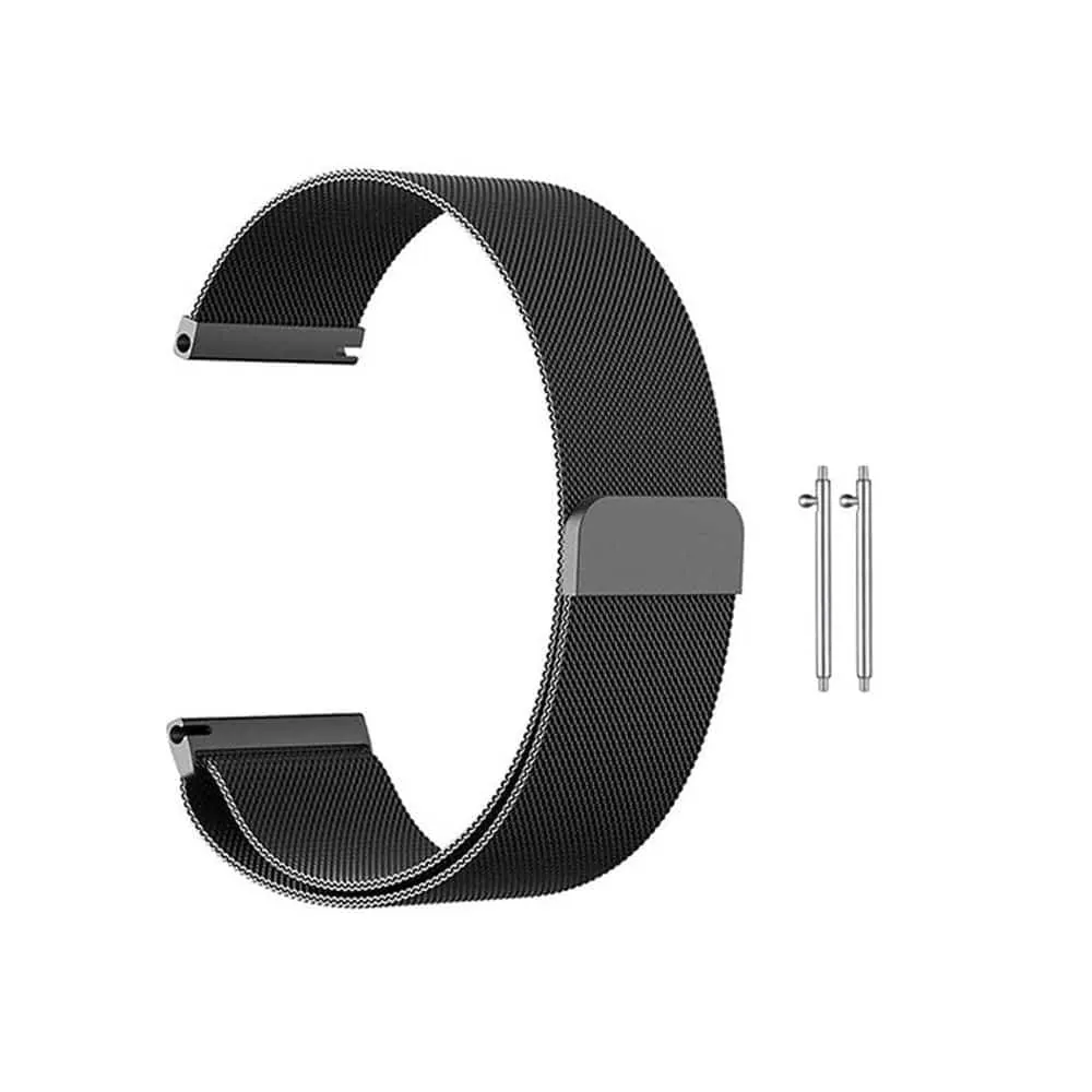 22mm Milanese Strap for Samsung Gear S3 Frontier- Black