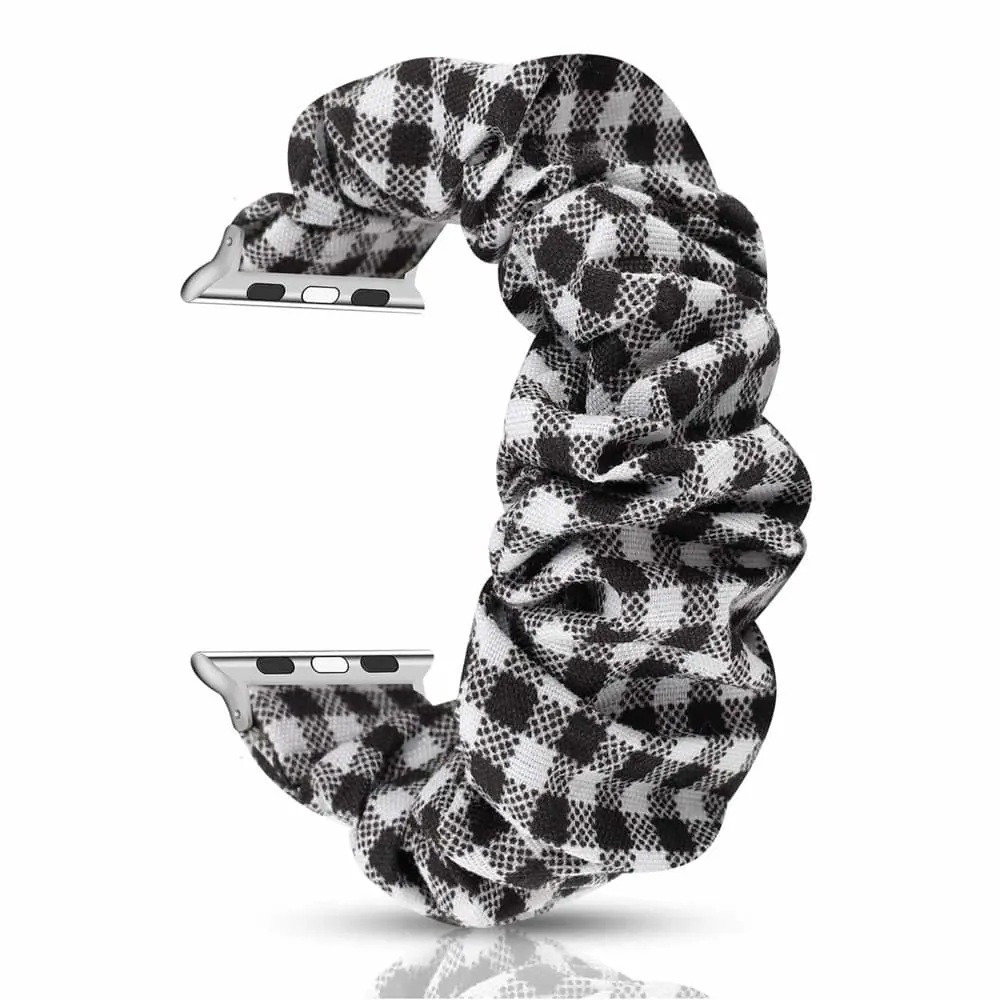 Scrunchie Strap Compatible with 42/44/45mm Apple Watch- Plaid