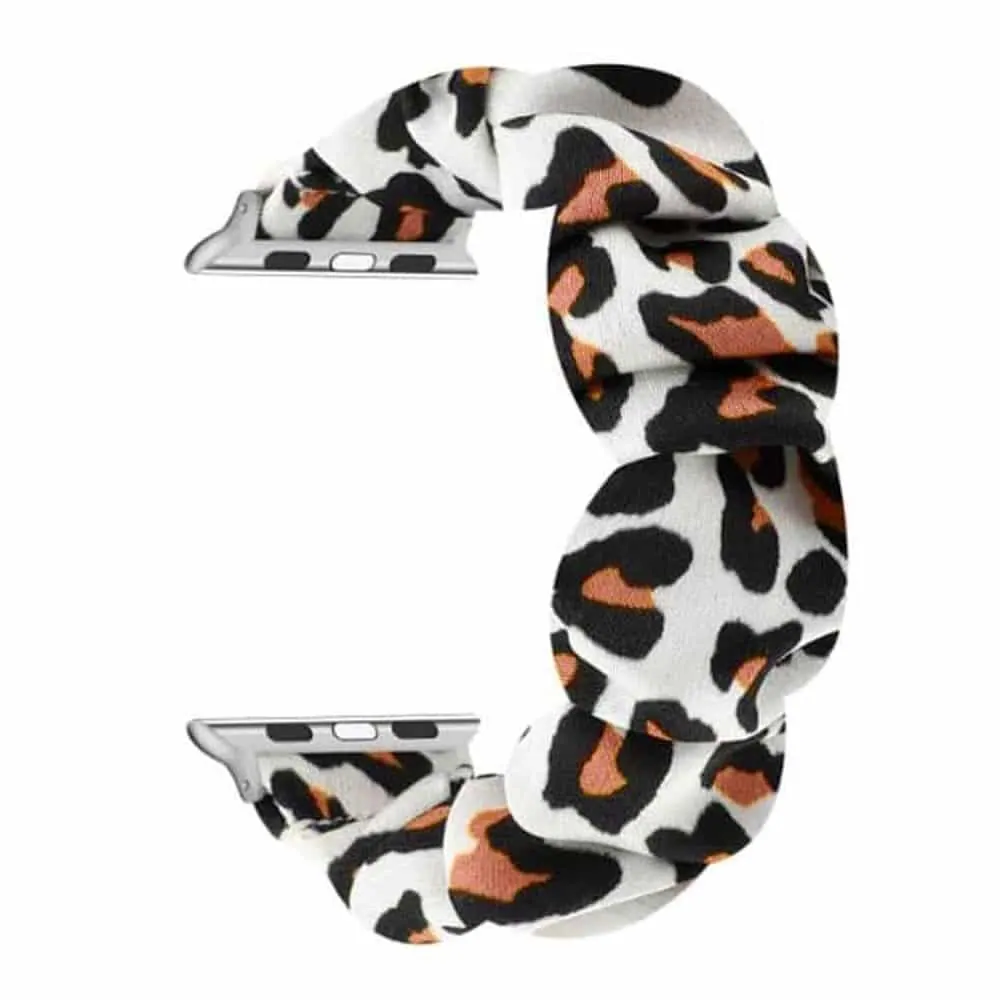 42/44/45/49mm Apple Watch replacement scrunchie strap - Leopard