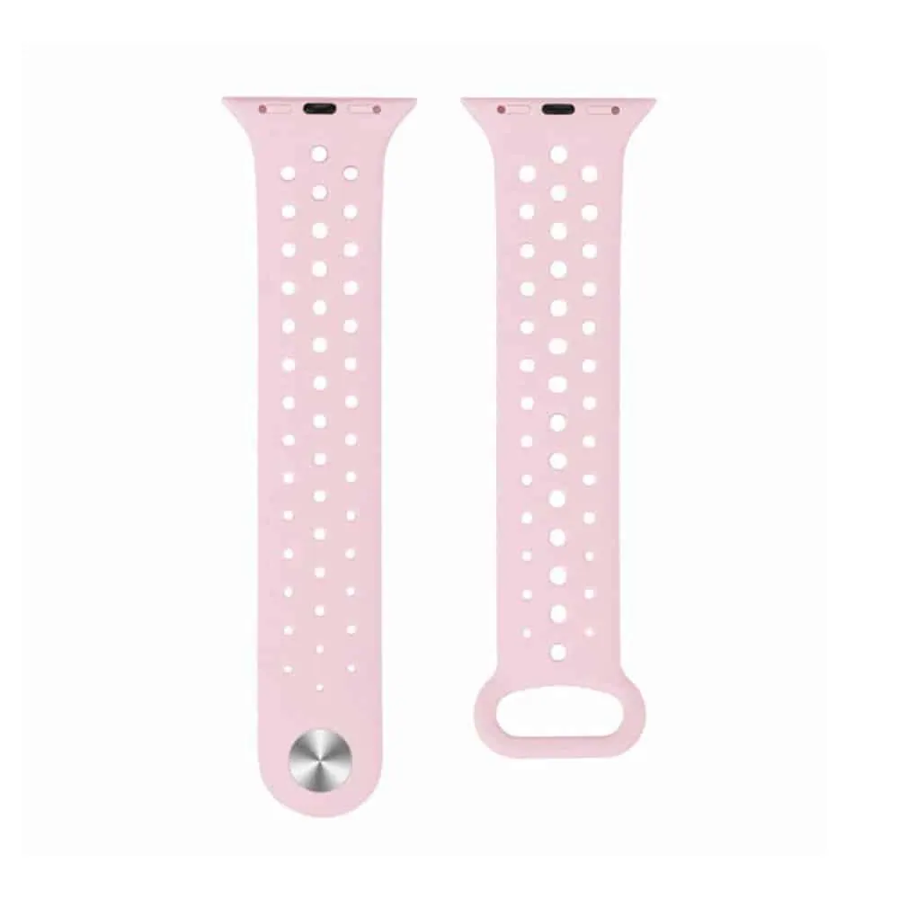 Silicone Strap for 42/44/45/49mm Apple Watch (M/L)- Light Pink