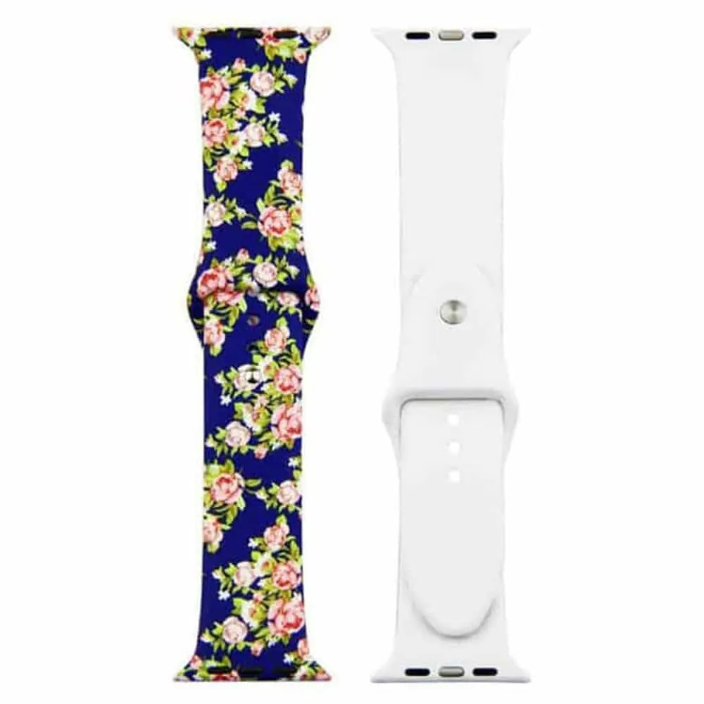Silicone Strap Apple iWatch 38/40/41mm S/M - Floral