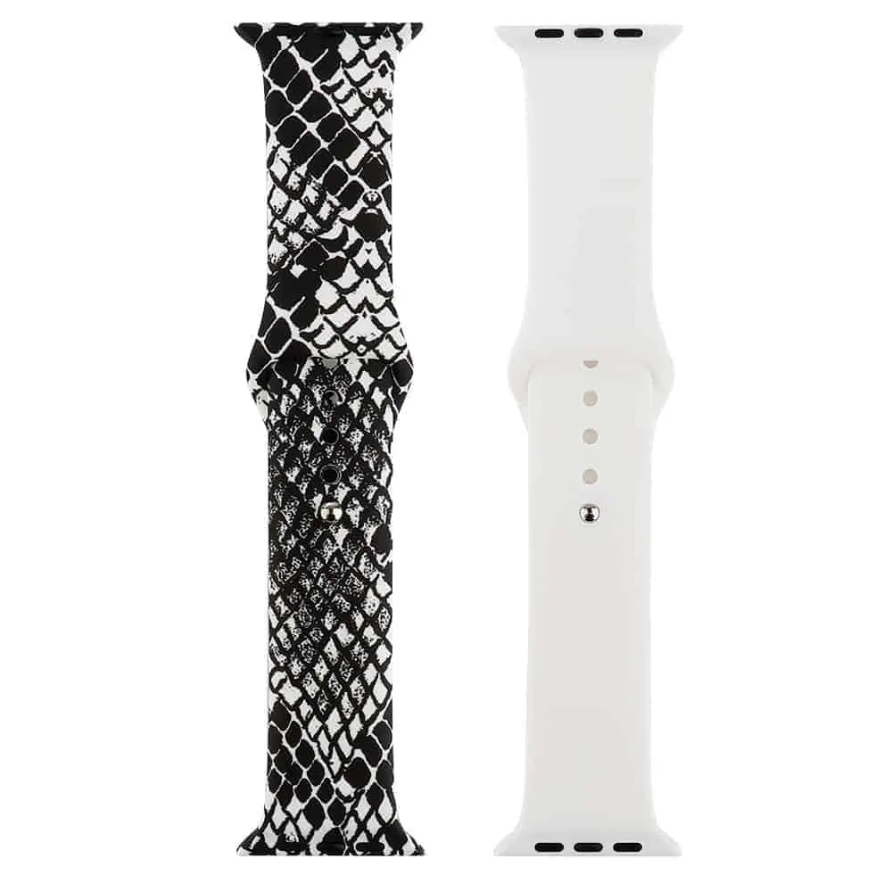 Silicone Strap for 38/40/41mm Apple Watch (M/L) - Snake Skin