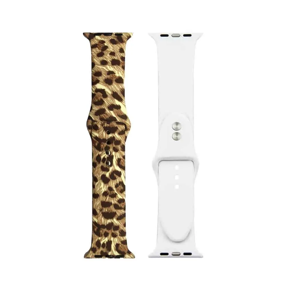 Silicone Strap for 38/40/41mm Apple Watch S/M Leopard
