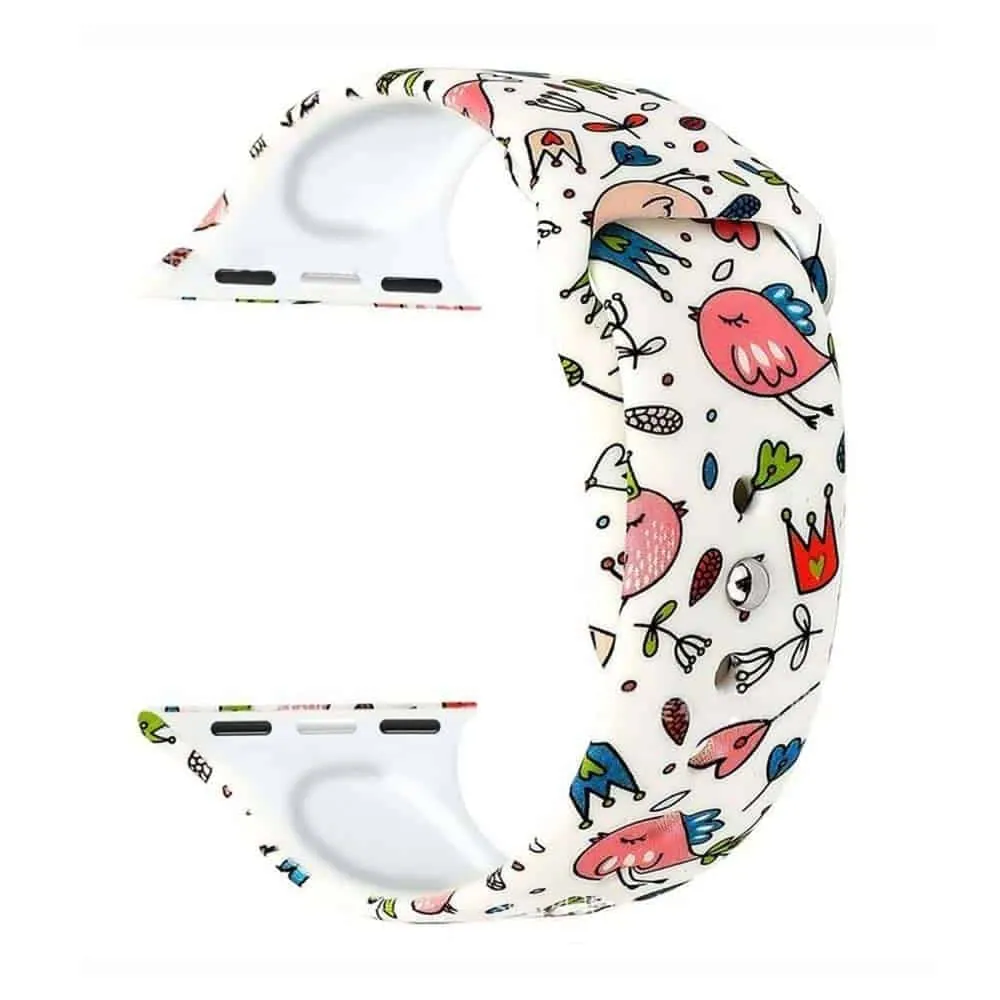 Silicone Strap for 38/40/41mm Apple Watch- Tweets- S/M