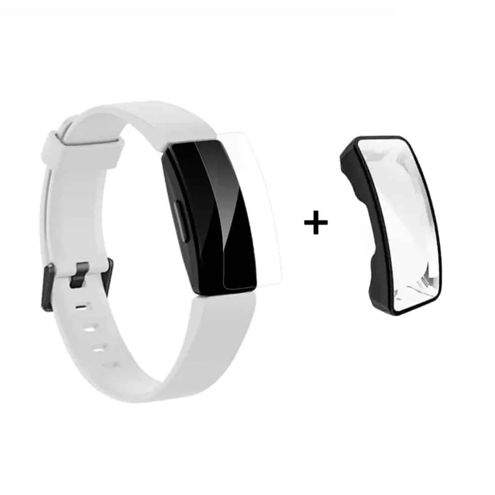 TPU Case + Screen Protector Combo for Fitbit Inspire - Black