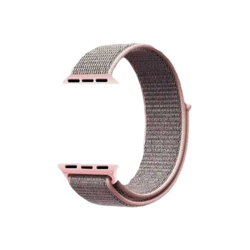 Velcro Nylon Strap for 38/40/41mm Apple Watch - Pink Sand