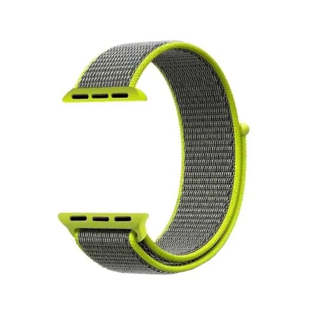 Velcro Nylon Strap for 38/40/41mm Apple Watch-Yellow