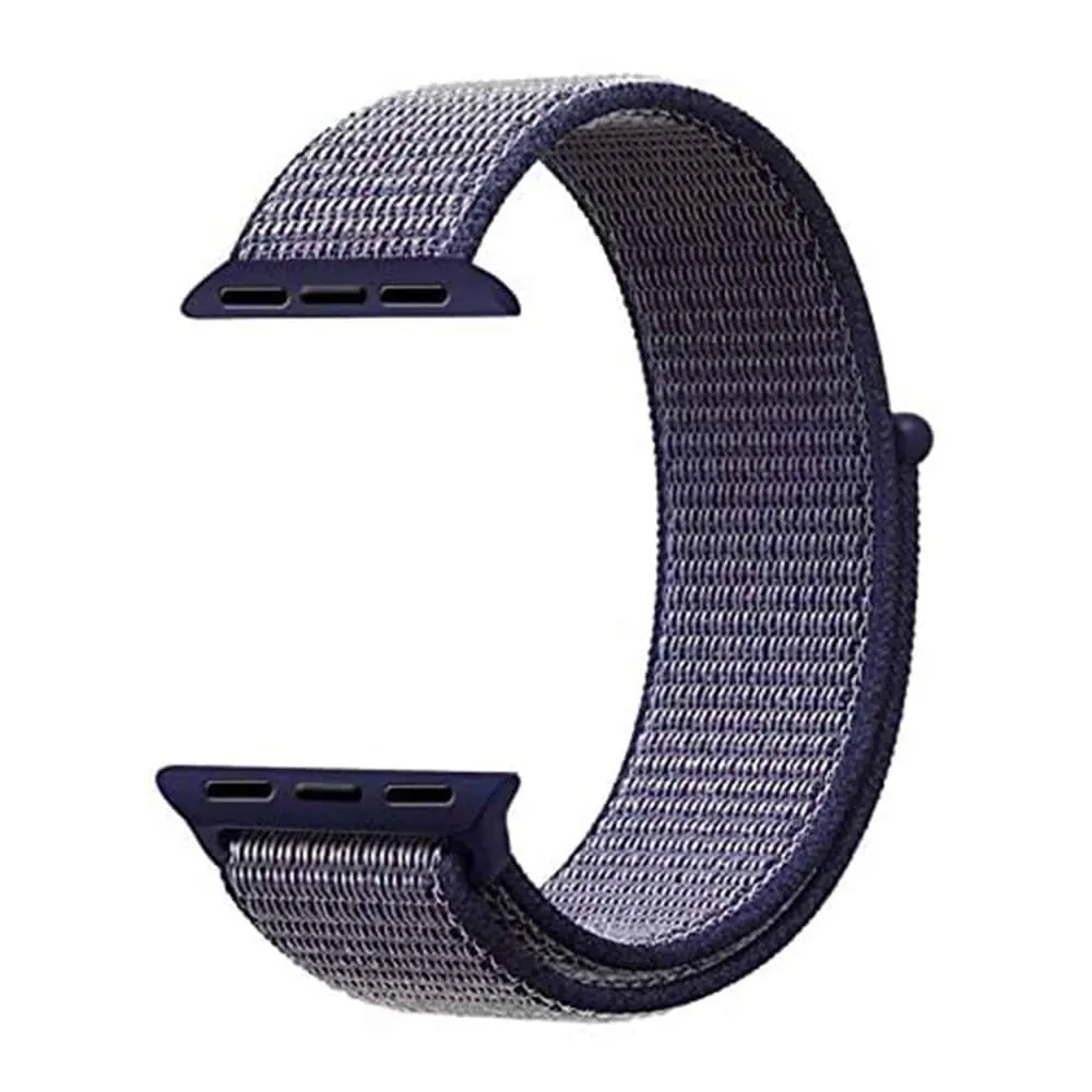 Velcro Nylon Strap for 42/44/45/49mm Apple Watch- Navy