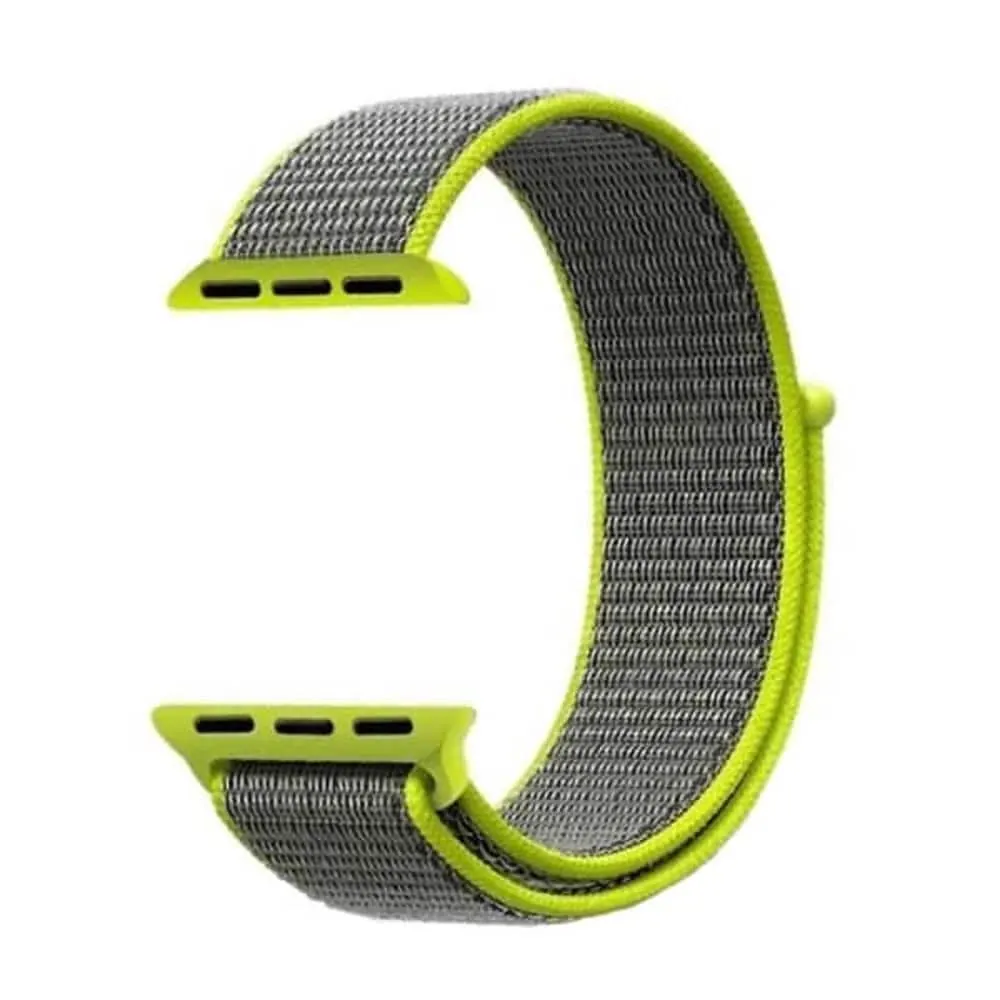 Velcro Nylon Strap for 42/44/45/49mm Apple Watch- Yellow